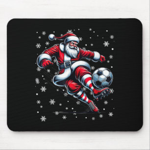 Christmas Soccer Player Srt Lover Santa Hat Xmas P Mouse Pad