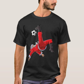 Christmas Soccer Santa Funny Bicycle Kick  T-Shirt