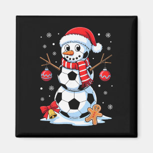 Christmas Soccer Snowman Santa Hat Xmas Pajamas Me Magnet