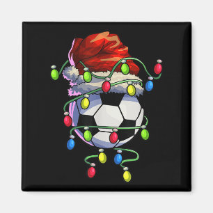 Christmas Soccer Xmas Christmas Tree Lights Soccer Magnet