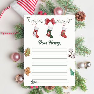Christmas Sock Birthday Capsule Note Message Card