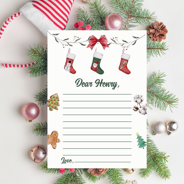 Christmas Sock Birthday Capsule Note Message Card  (Creator Uploaded)