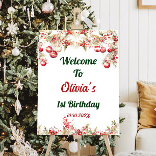 Christmas Sock Birthday Welcome Sign