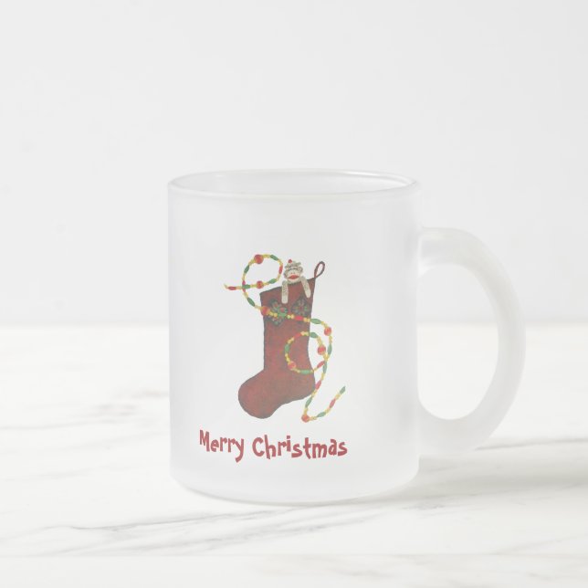 Christmas Sock Monkey Mug (Right)