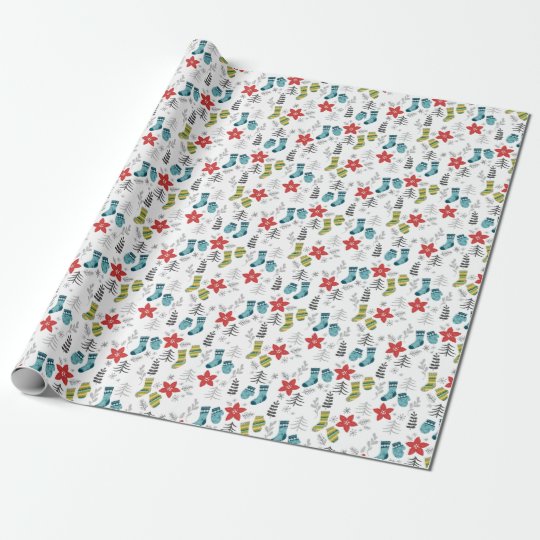 Christmas Sock Wrapping Paper