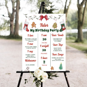 Christmas Socks Birthday Party Milestone Sign