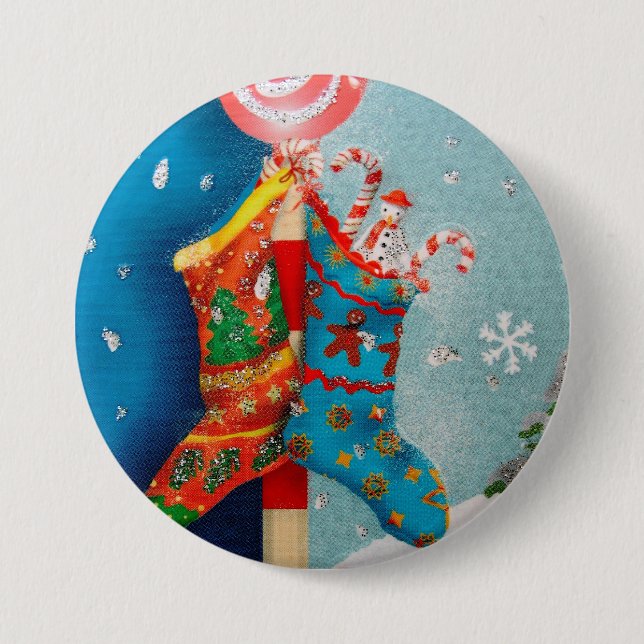 Christmas Socks Button (Front)