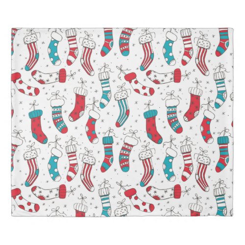 Christmas socks duvet cover