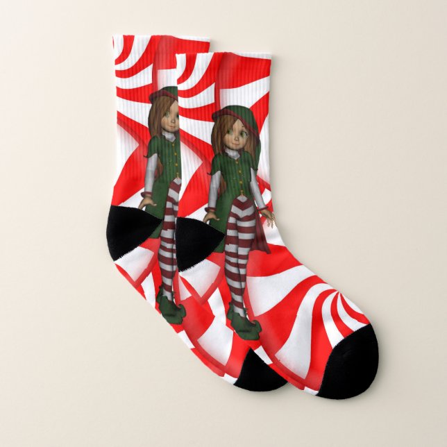 Christmas Socks, Elf Socks (Pair)