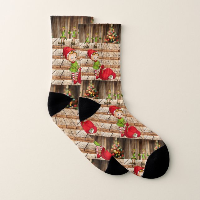 Christmas Socks, Elf Socks (Pair)
