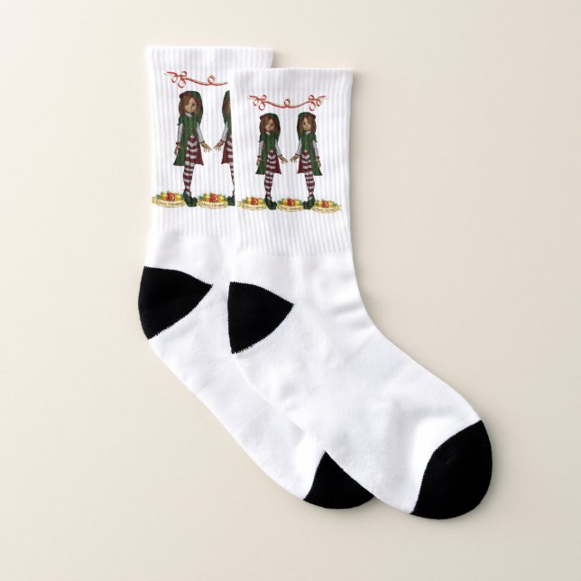Christmas Socks, Elf Socks (Pair)