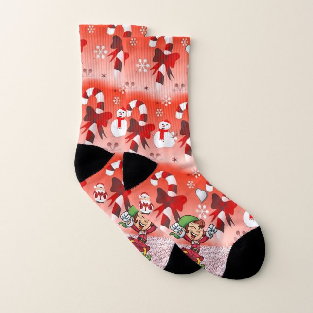 Christmas Socks, Elf Socks (Pair)