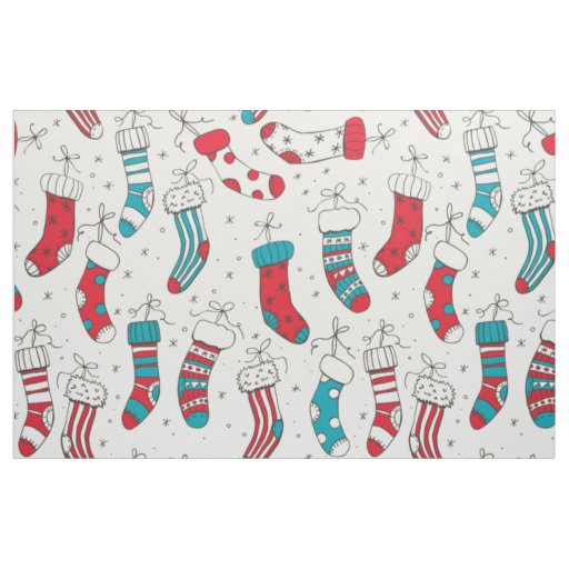 Christmas socks fabric