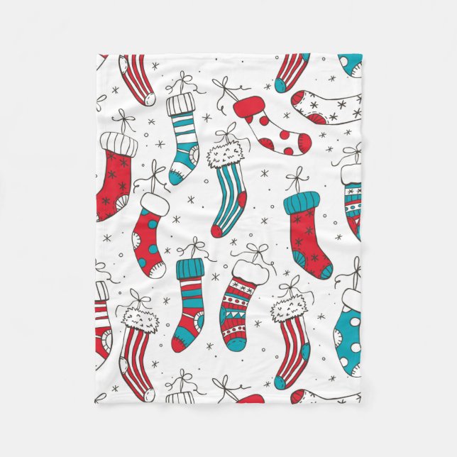 Christmas socks fleece blanket (Front)