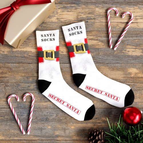 Christmas Socks Funny Festive Red Secret Santa