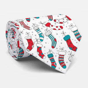 Christmas socks neck tie