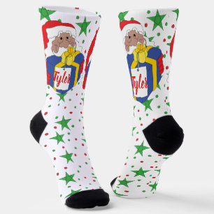 Christmas Socks Santa Darker