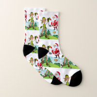 Christmas Socks, Santa Golf Socks