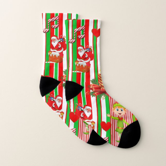 Christmas Socks, Santa Socks (Pair)
