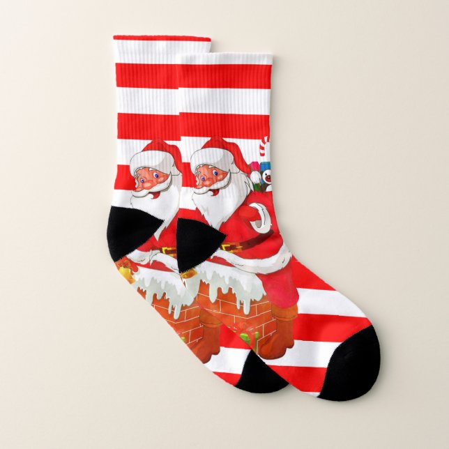 Christmas Socks, Santa Socks (Pair)