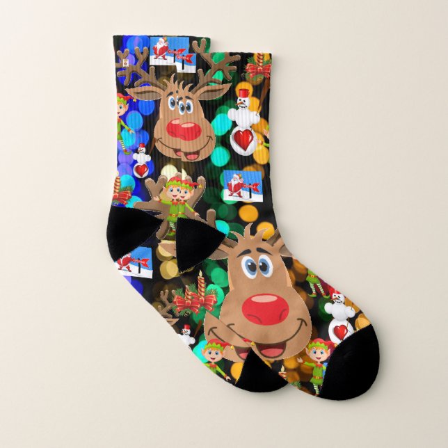 Christmas Socks, Santa Socks (Pair)