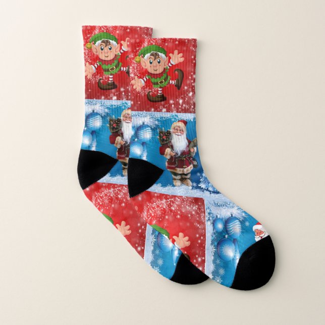 Christmas Socks, Santa Socks (Pair)