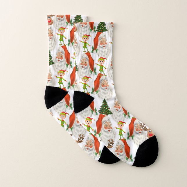 Christmas Socks, Santa Socks (Pair)