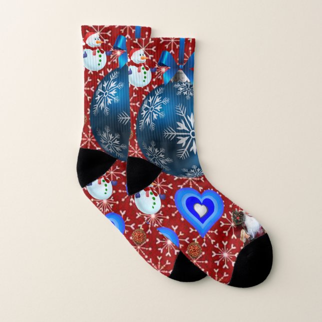 Christmas Socks, Snowman Socks (Pair)