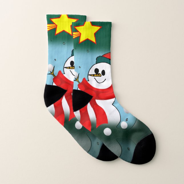 Christmas Socks, Snowman Socks (Pair)