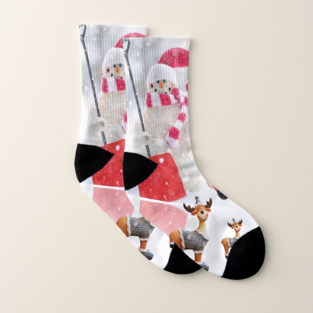 Christmas Socks, Snowman Socks (Pair)