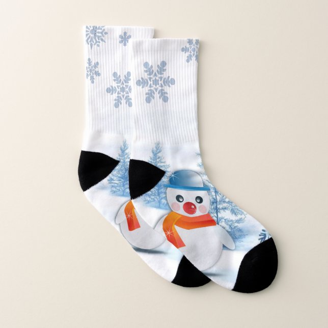 Christmas Socks, Snowman Socks (Pair)