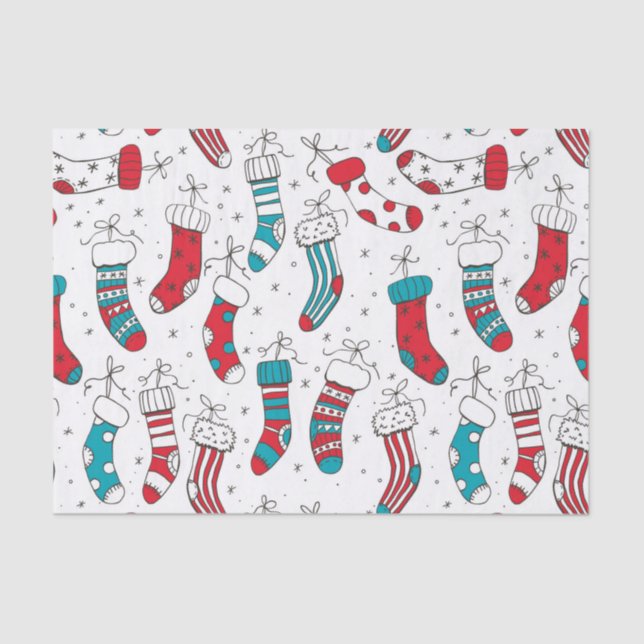 Christmas socks tissue paper (Front)