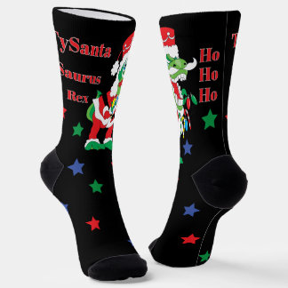 Christmas Socks TySantaSaurus Rex