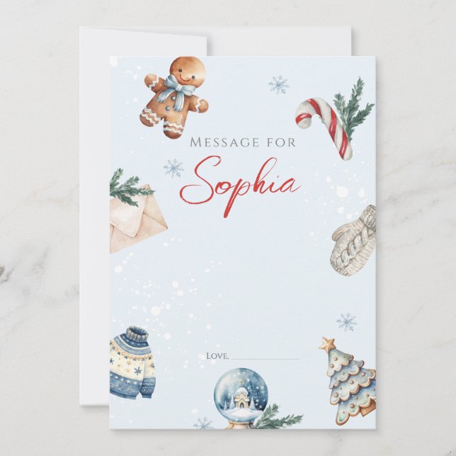 Christmas Soft Winter First Birthday Time Capsule Invitation (Front)