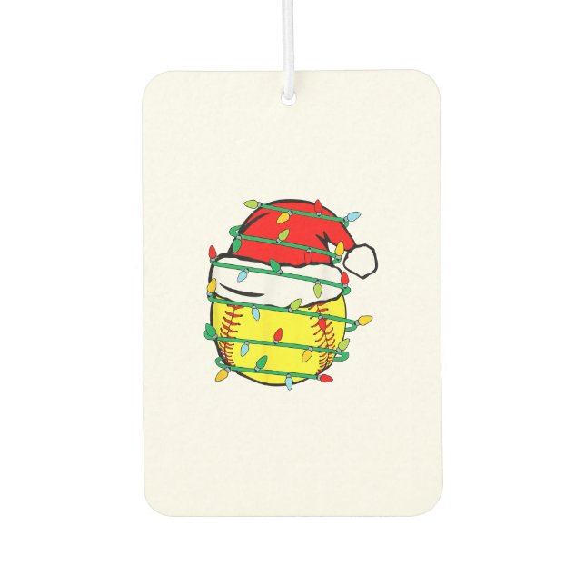Christmas Softball  Air Freshener (Front)