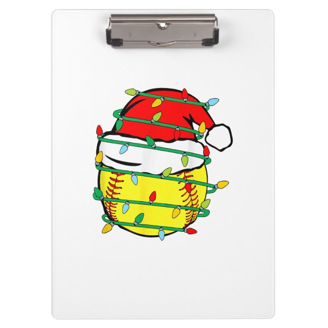 Christmas Softball  Clipboard (Front)