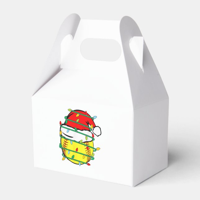 Christmas Softball  Favor Boxes (Front Side)