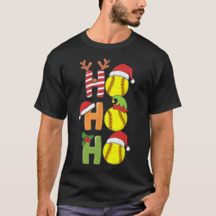 Christmas Softball Ho Ho Ho Softball Xmas Sport Me T-Shirt