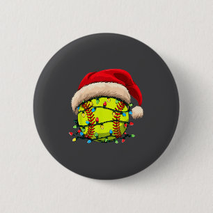 Christmas Softball Xmas Santa Srts Hat Mens Womens Button