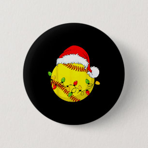Christmas Softball Xmas Santa Srts Hat Mens Womens Button