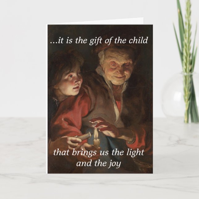 Christmas Solace Card--Joy of a Child Card (Front)