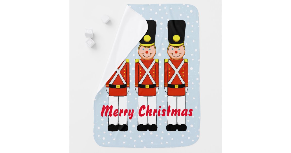 Christmas Soldier Christmas Baby Blanket | Zazzle