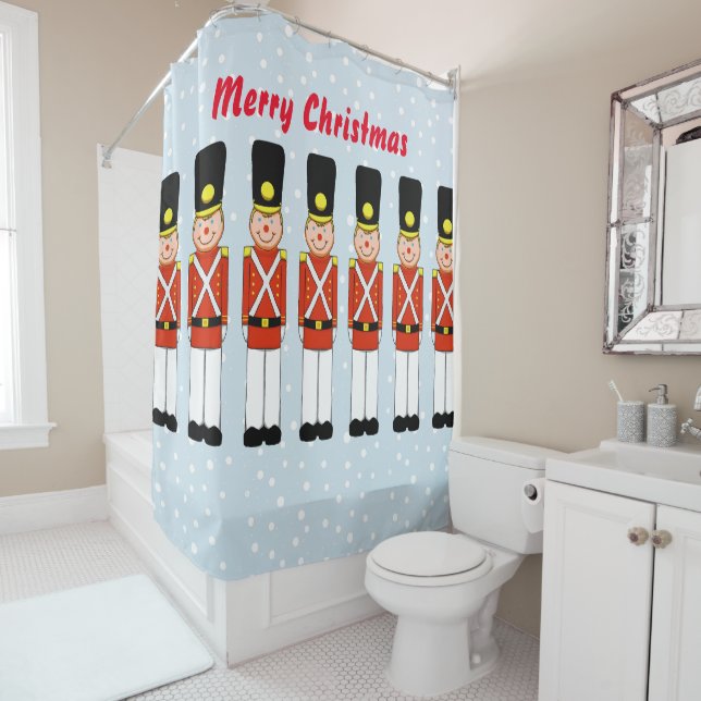 Christmas Soldier Shower Curtain (In Situ)