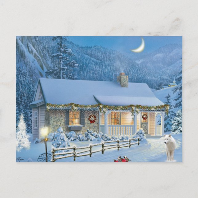 Christmas Solitude Holiday Postcard (Front)