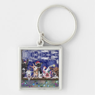 Christmas Song - Animal Party Keychain