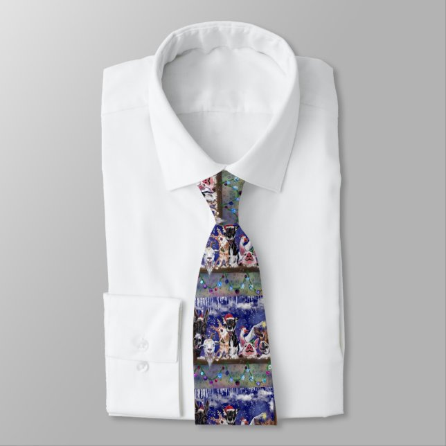 Christmas Song - Animal Party Neck Tie (Tied)