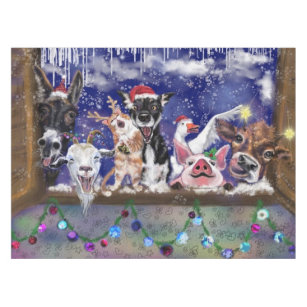 Christmas Song - Animal Party Tablecloth