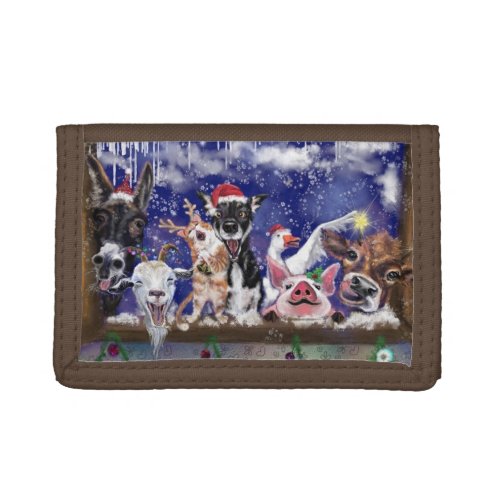 Christmas Song _ Animal Party Trifold Wallet