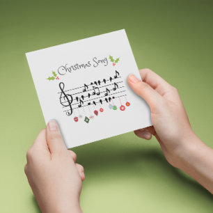 Christmas Song birds singing Invitation