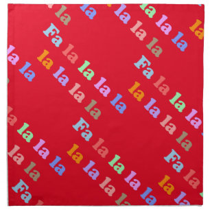 Christmas Song Lyric Cloth Napkin
